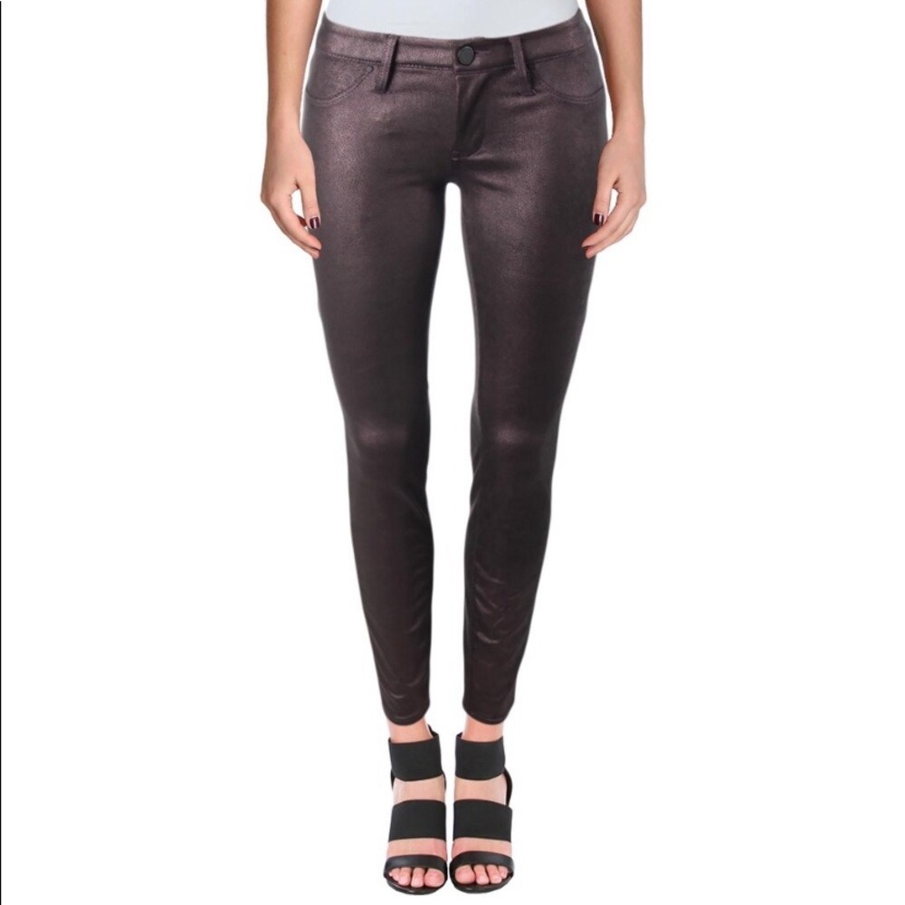Blank NYC Metallic Purple Spray On Pant